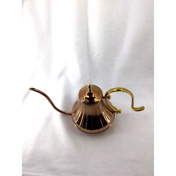 Copper And Brass Small Teapot World Market Stovetop Tea Kettle 3 cup - Picture 6 of 13
